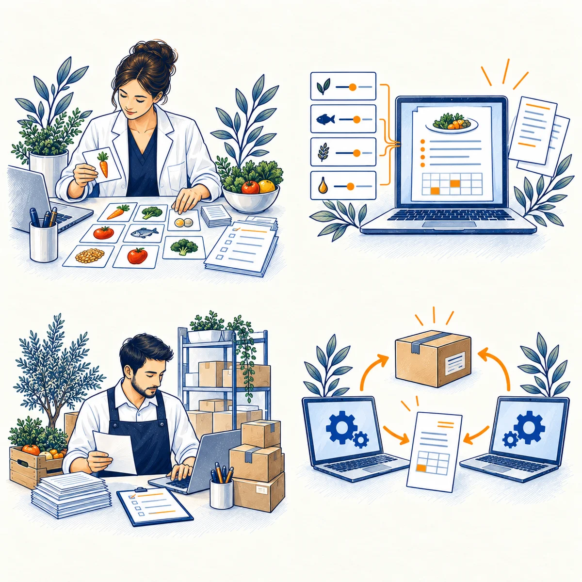 Illustration: Diet processing and order management